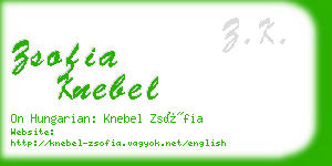 zsofia knebel business card